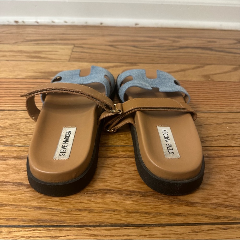 Steve Madden mayven denim slide- Size 7.5 - Picture 5 of 6